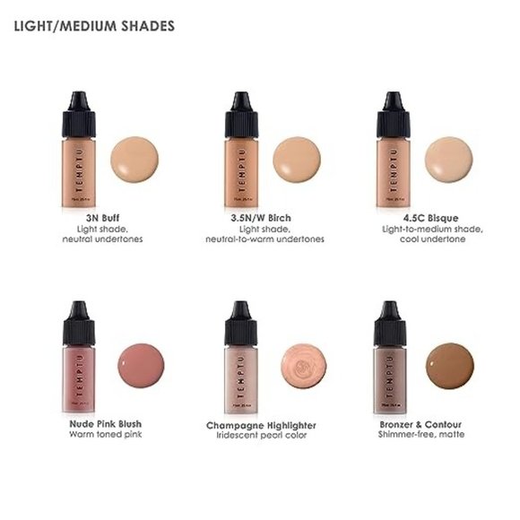 TEMPTU One Airbrush Make-up Kit for Complexion Perfection 6 Piece Set New & Seal